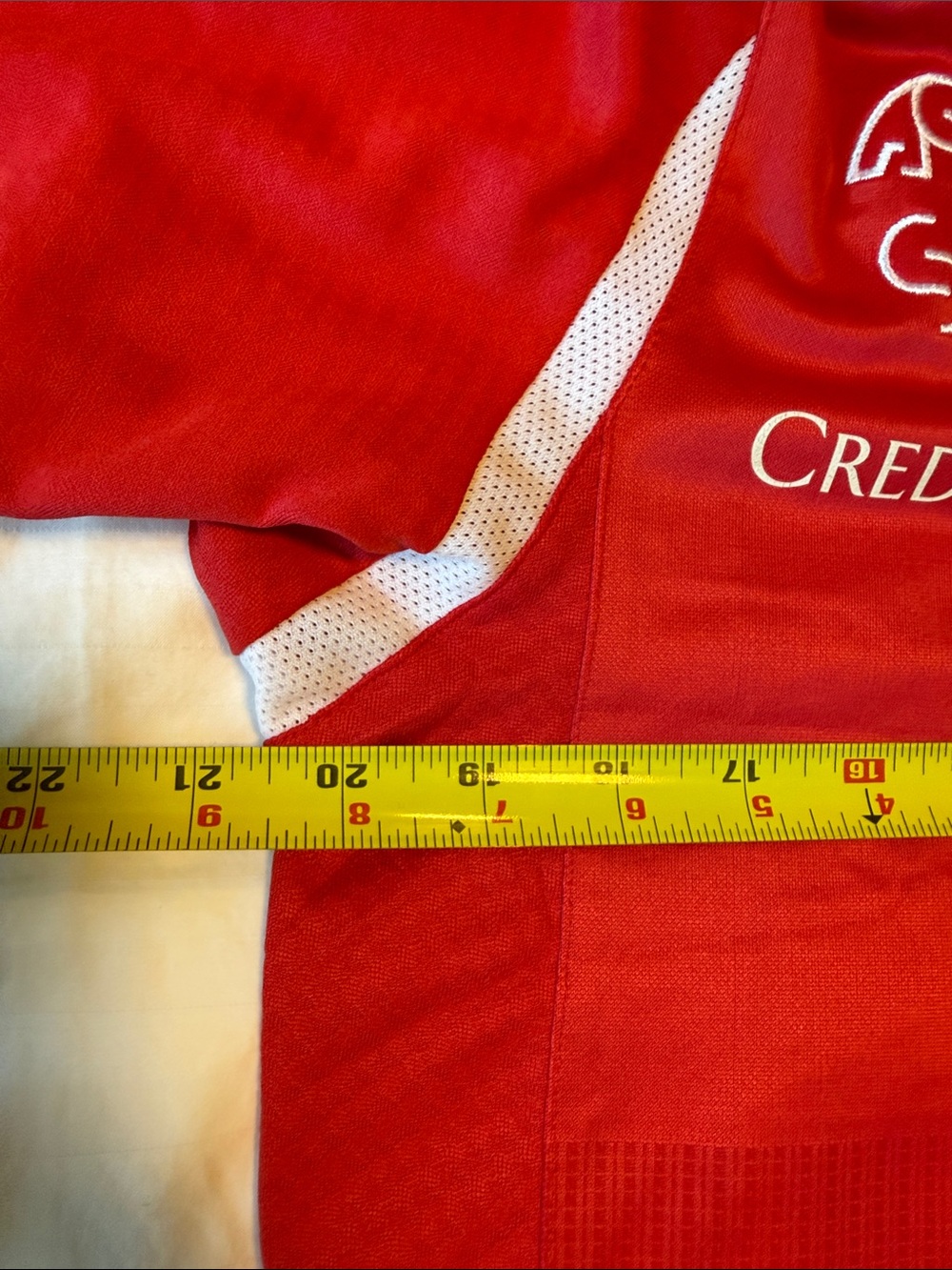 Puma Red and White Swiss Football Jersey - Picture 4 of 9